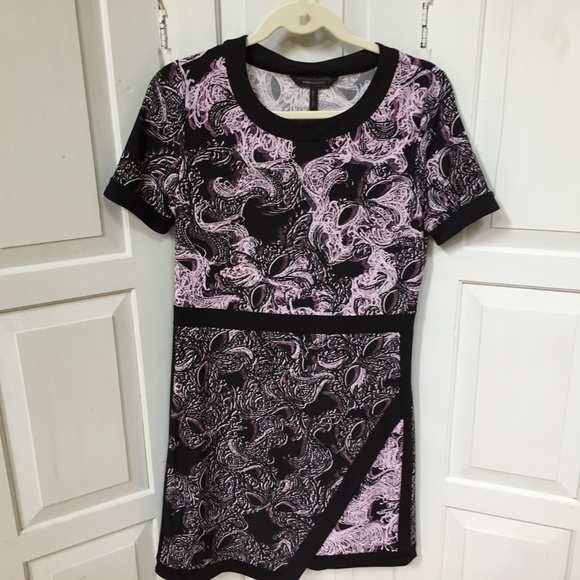 BGBGMaxAzria Purple & Black Paisley Dress - Picture 2 of 15